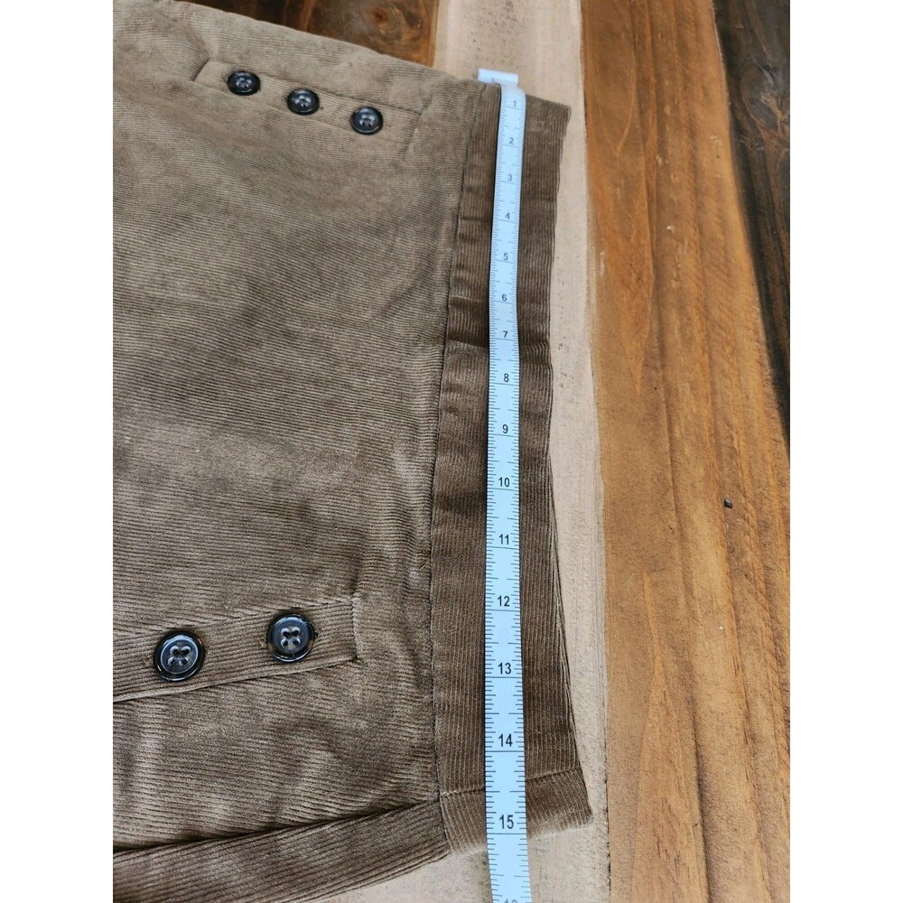 BANANA REPUBLIC NWT Brown Corduroy Mini Skirt Button Pockets 4 Petite MSRP$59.50 - Picture 4 of 12